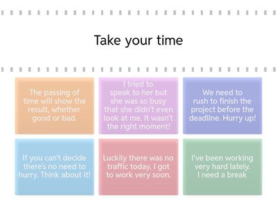 Time Collocations and Idioms