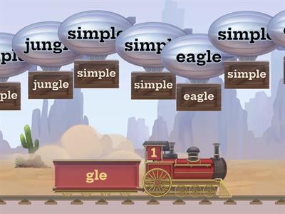 cle balloon - ble, ple, gle words