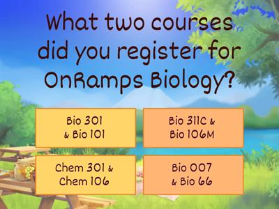 UT OnRamps Biology Syllabus Scavenger Hunt