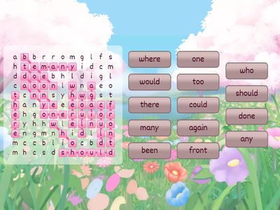 3.8 Sight Word - Word Search