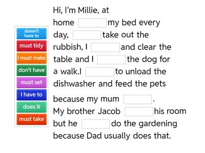 Must / Have to - Paragraph