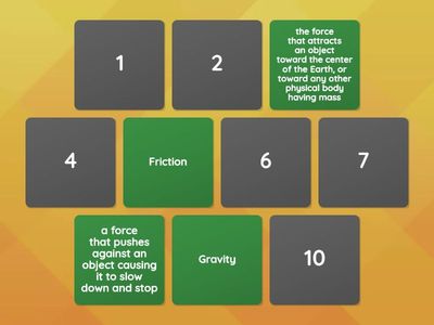 Force and Motion Vocab