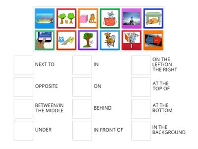 Prepositions for pictures. TEENS 2.