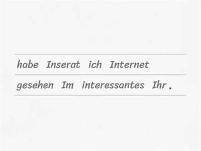 Sätze aus einem Bewerbungsbrief