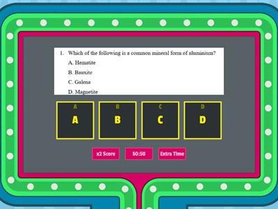 REACTIVITY OF METAL SCIENCE FORM 3