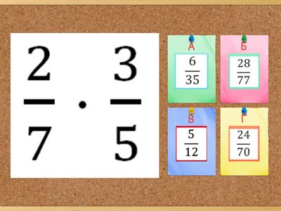 Множення звичайних дробів та мішаних чисел