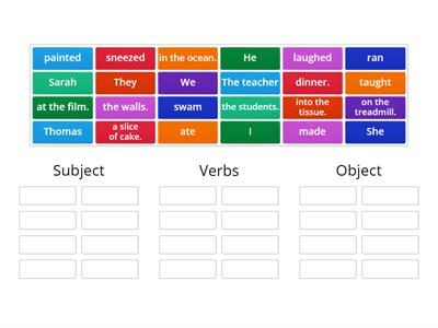 EL1 Subject-verb-object sentences