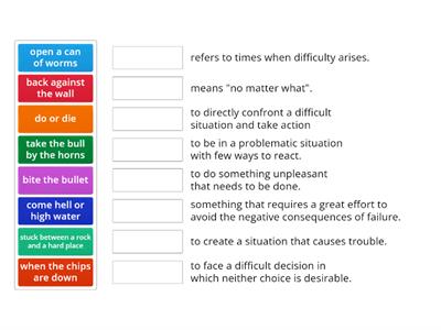 Idioms - Risk