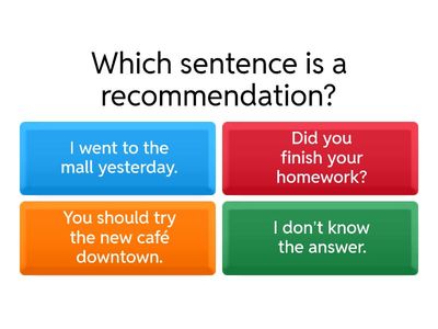 Recommendation