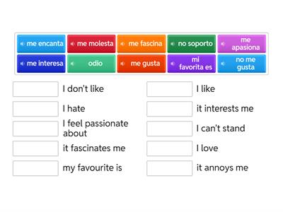N4 Spanish - Opinion Phrases (School Subjects)