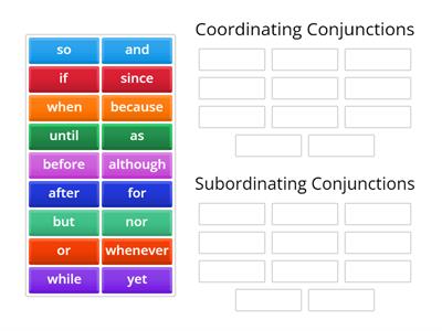Conjunctions: Coordinating or Subordinating?