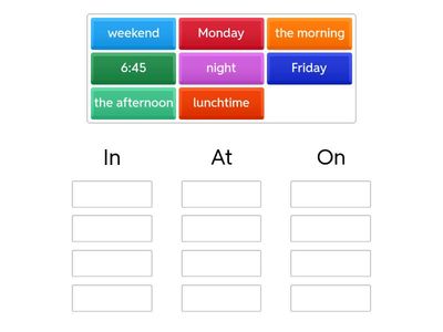 Prepositions of time
