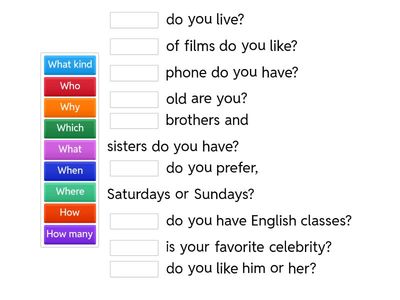 EF Elementary 3c question words Present Simple