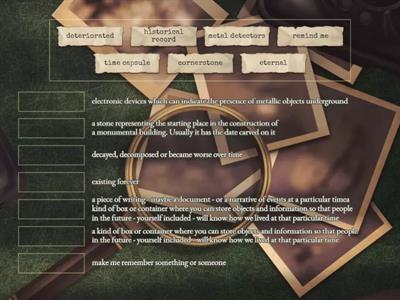 Time capsules: VOCABULARY (CONVERSATION ENGLISH)