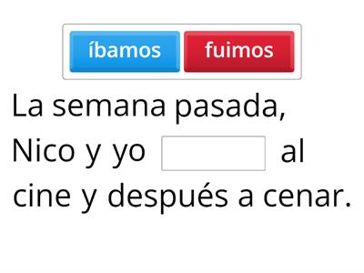 Indefinido vs perfecto. Elige la opción correcta.