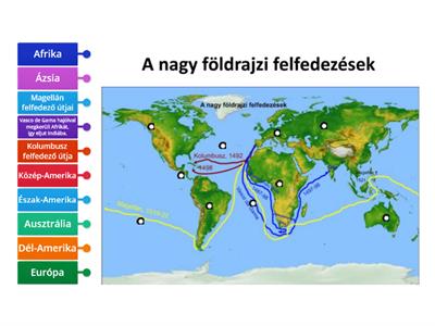 Térképes: Nagy földrajzi felfedezések