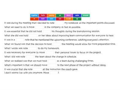 adv / hold / move / note / context