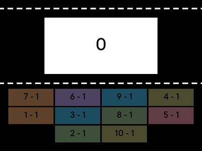 Subtract 1 in numbers 10 & under