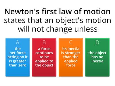 Newton's First Law of Motion