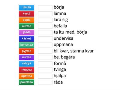 verb + maan. mään