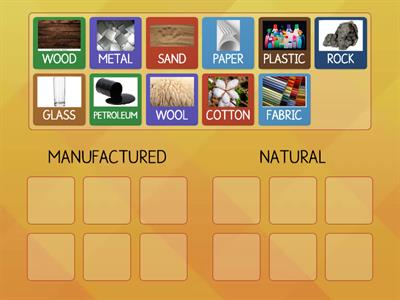 NATURAL OR MANUFACTURED MATERIALS?