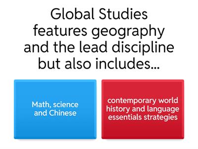 Global Studies Syllabus Quiz