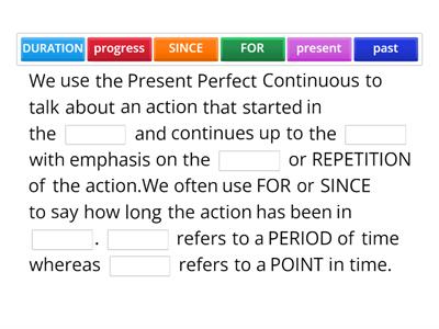 Present Perfect Continuous