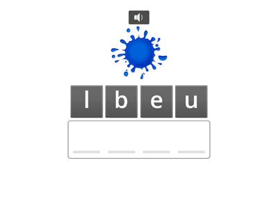 Kid's Box 2 Unit 1 - Colours (spelling - anagram) 