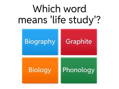 Words with Bio, Phon, and Graph