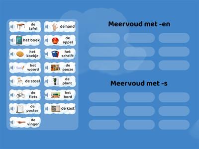 NT2 woordenschat | op school | enkelvoud en meervoud