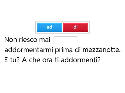 Verbi + preposizioni 