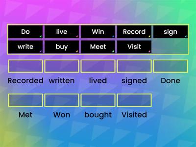 Past Participle verbs practice 1