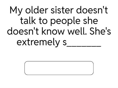 FO 2 (2nd ed.). Fill in personality words