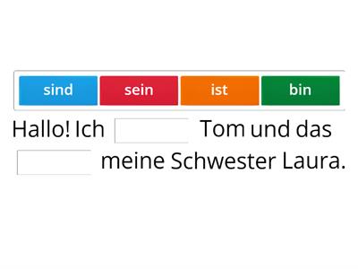 Integrationskurs A1.1. - Lückentext Verb "sein"