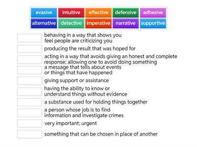 Suffixes -ive, -ative, -ive