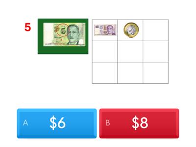 Count on - within $20 ($5+$2+$1)