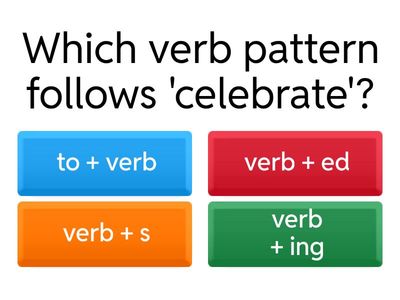Verb Patterns Quiz