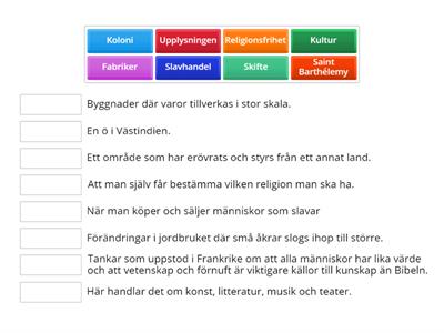 Begrepp  Gustavianska tiden