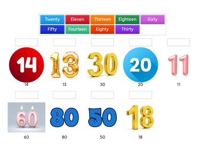 Match Numbers in English