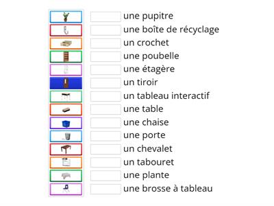 Vocabulaire de la salle de classe