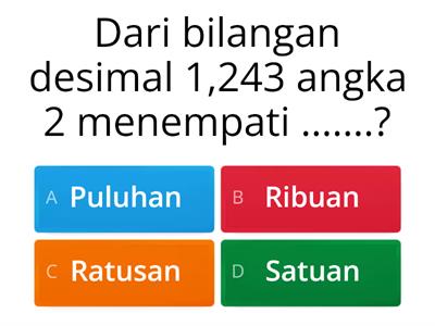 Mengenal nilai tempat bilangan desimal 