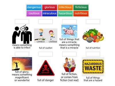 'ous' 'ious' 'cious' 'tious'