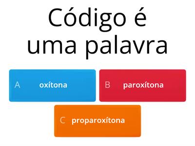 5º ano - Acentuação Sílaba Tônica 