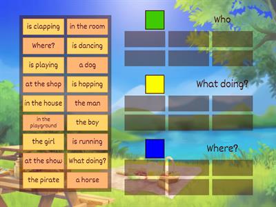 Who, What doing, Where sorting