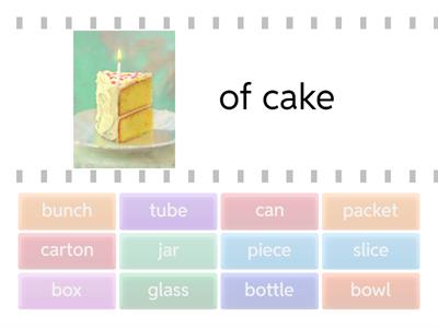 Containers and Amounts