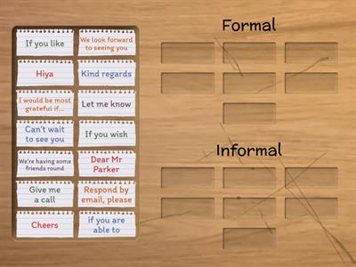 ESOL Formal Informal Email Writing