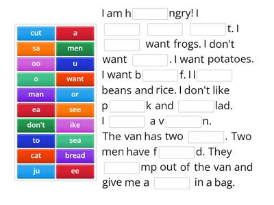 Literacy: Food and phonics