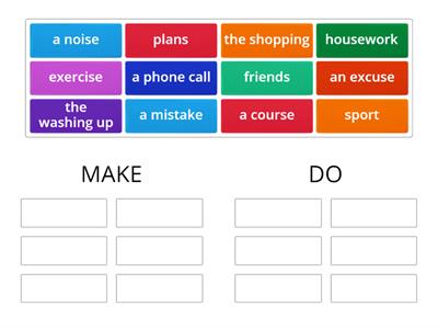 MAKE x DO (EN File pre-intermediate, 4A)