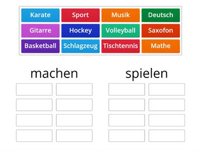 Machen oder spielen?