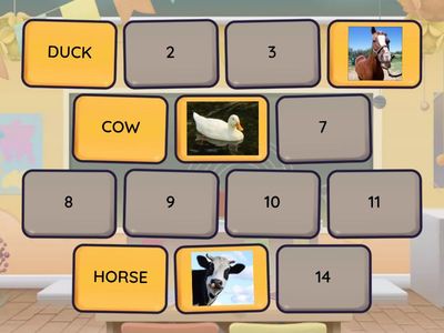 MEMORY GAME - FARM ANIMALS